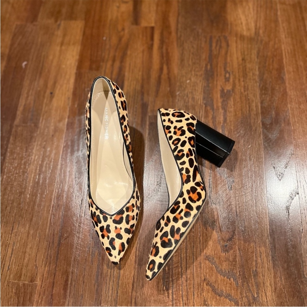 Marc Fisher Animal Print Block Heels - Picture 3 of 6